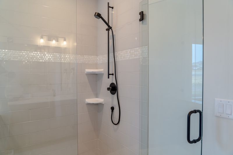 Contemporary Shower with Matte Black Fixtures